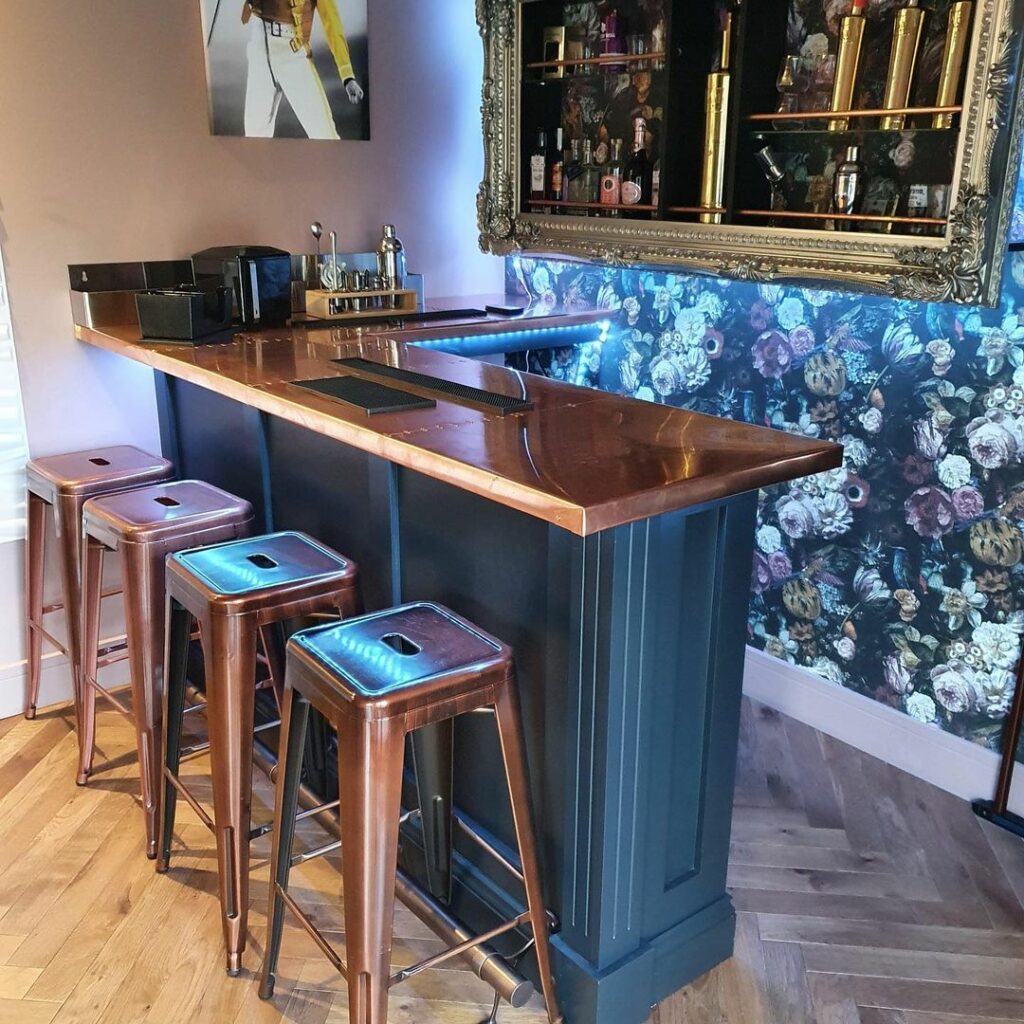 Copper Bar Top, Custom Copper Countertops