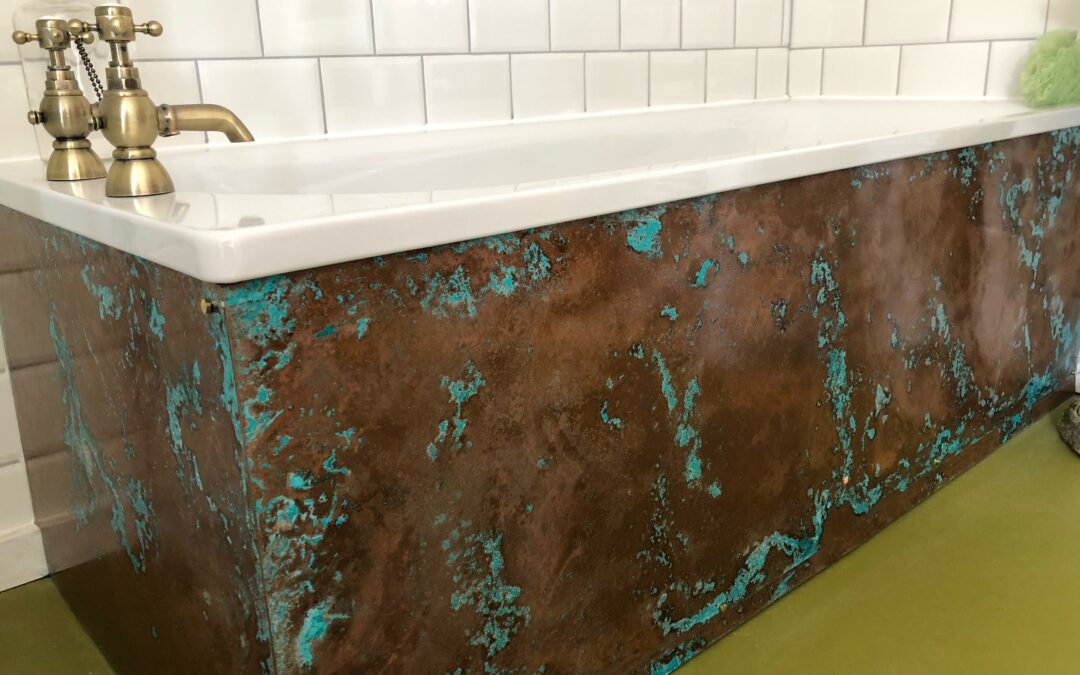 Aged Copper Bath Panels