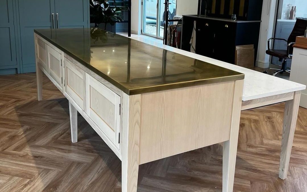 Berkshire Bronzed Brass Countertop for Cheltenham Showroom