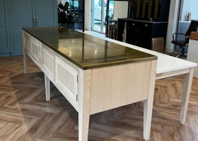 Berkshire Bronzed Brass Countertop for Cheltenham Showroom