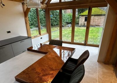 Aged Copper Counter Top and Matching Splashback